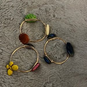 Bangles— gold set of 3 small wrist or kid size .jewels